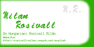 milan rosivall business card